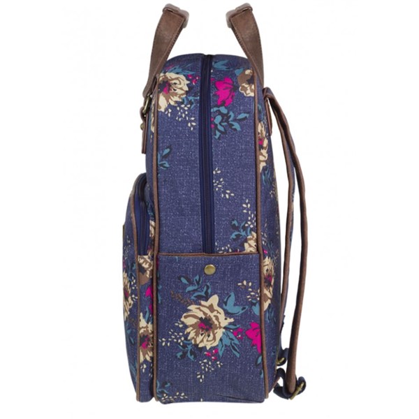 Cubic Blue Denim Flowers