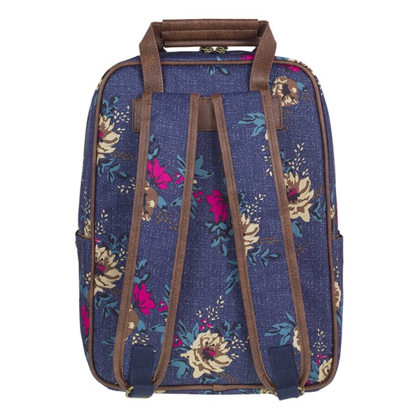 Cubic Blue Denim Flowers