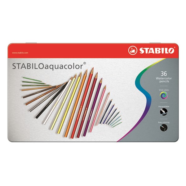 STABILOaquacolor 36 ks Plechov Pouzdro
