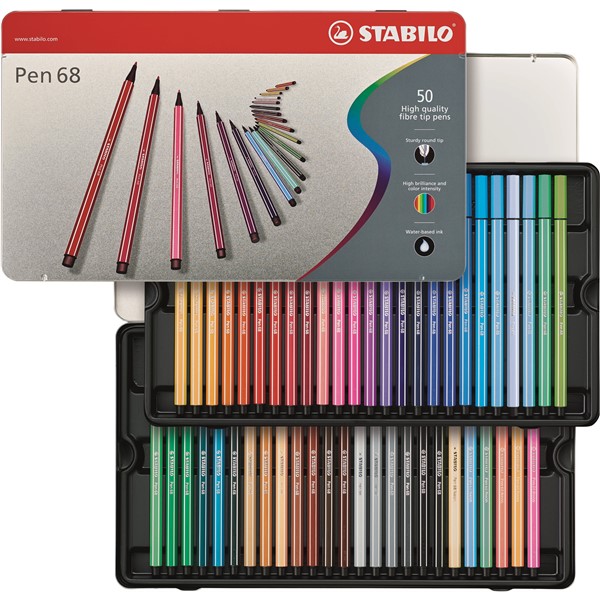 STABILO Pen 68 50 ks Plechov� Pouzdro