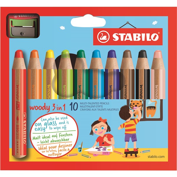 STABILO woody 3 in 1 10 ks Pouzdro s O�ez�v�tkem