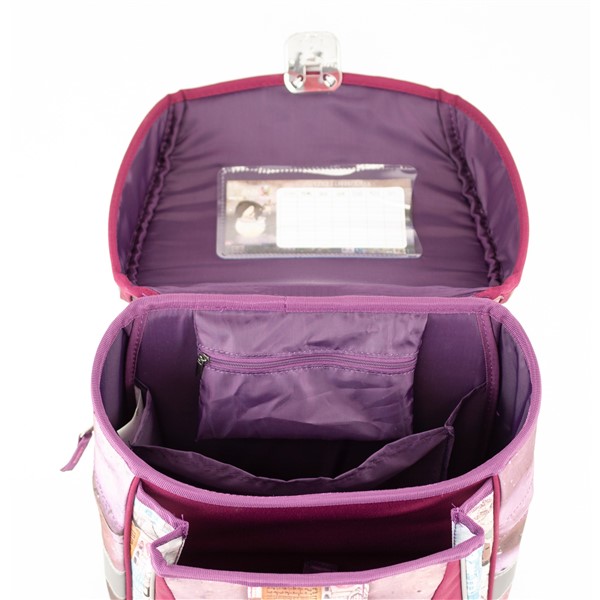 Aktovka s p�edn� kapsou Balerina, metal z�mek