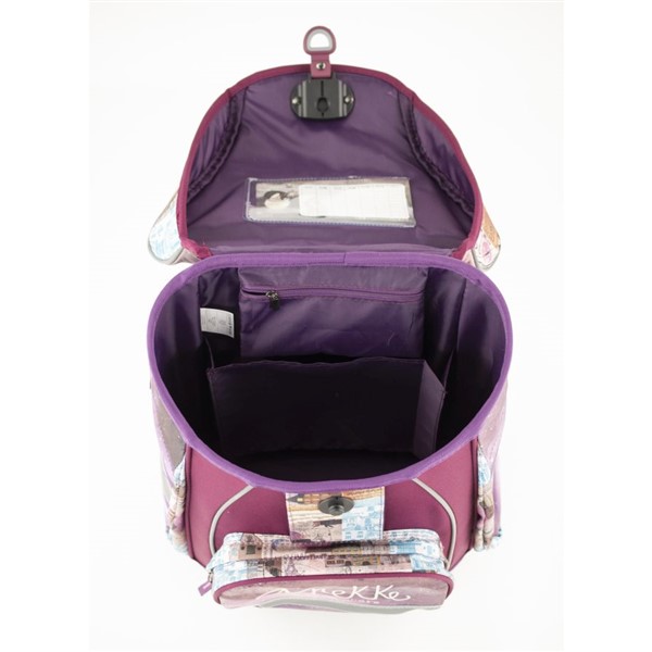 Aktovka s p�edn� kapsou Balerina, fidlock z�mek