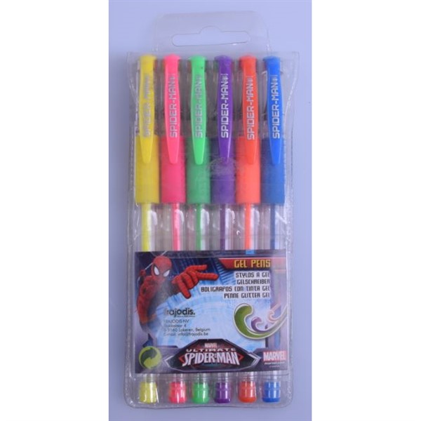 SPIDERMAN GELPENS 6 PCS