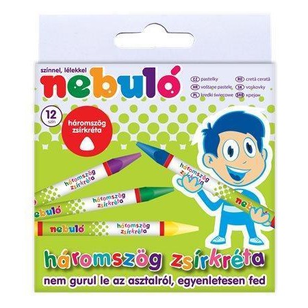 TRIANGULAR CRAYONS 12 COLOURS