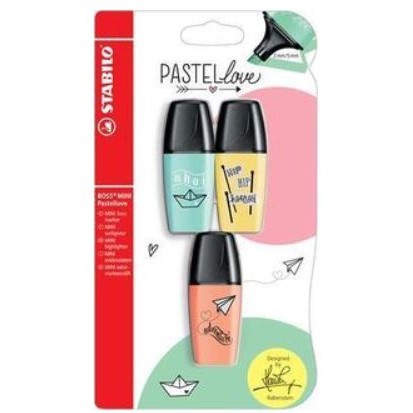 STABILO BOSS MINI Pastellove 3pcs Blister Touch of turquoise, milky yellow creamy peach