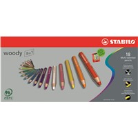 STABILO woody 3 in 1 18 ks Pouzdro s Oezávátkem