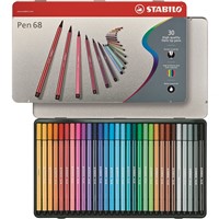 STABILO Pen 68 30 ks Plechové Pouzdro