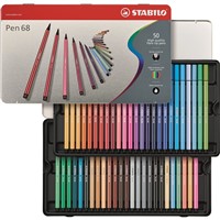 STABILO Pen 68 50 ks Plechové Pouzdro