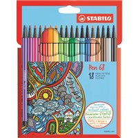 STABILO Pen 68 18 ks kartonové pouzdro